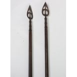 Pair of 18th/19th Century Military Standard Poles