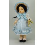 A Lenci felt cloth doll, Italian circa 1930s,