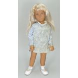 Sasha Trendon Ltd Gingham blonde girl doll in original clothes, English circa 1970,