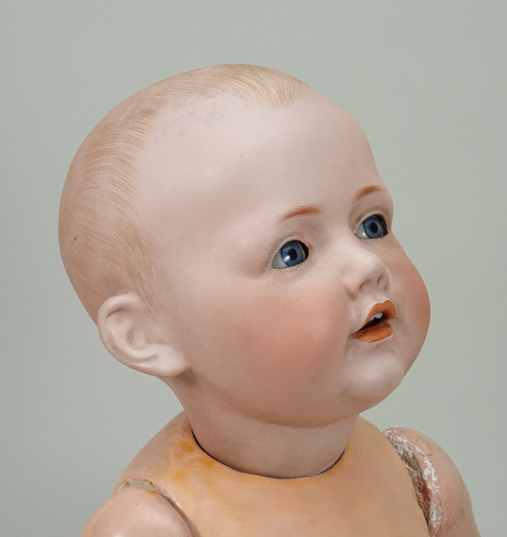 J.D. Kestner mould 1070 Hilda bisque head character baby doll, German circa 1910, - Image 2 of 3