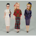Three Bild Lilli type dolls, Hong Kong circa 1960,
