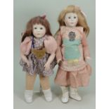 Two Lynne and Michael Roche collectors artist dolls,