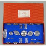 Boxed miniature soft metal Table Service, German 1920s,