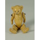 Miniature Hertwig all-bisque Teddy bear, German circa 1910,