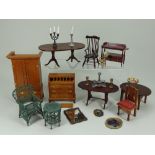 Modern dolls house furniture and miniatures,