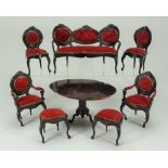 Rock and Graner Dolls House tinplate Dining Room set, German circa 1875,