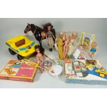 Collection of vintage Sindy and other dolls, outfits and accessories,