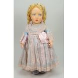 A good Lenci felt cloth doll, Italian circa 1925,