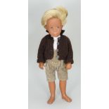 Sasha Gotz No Nose Blonde Schoolboy doll, Swiss 1966-67,