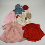 Large collection of dolls clothes and baby gowns,