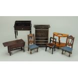 Waltershausen bureau, dressing table and chair, German 1880s/90s,