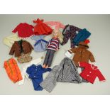 Vintage Hong Kong Sindy doll and a collection of clothes,
