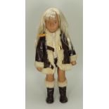 Sasha Gotz blonde in rare London winter outfit girl doll, Swiss 1969,