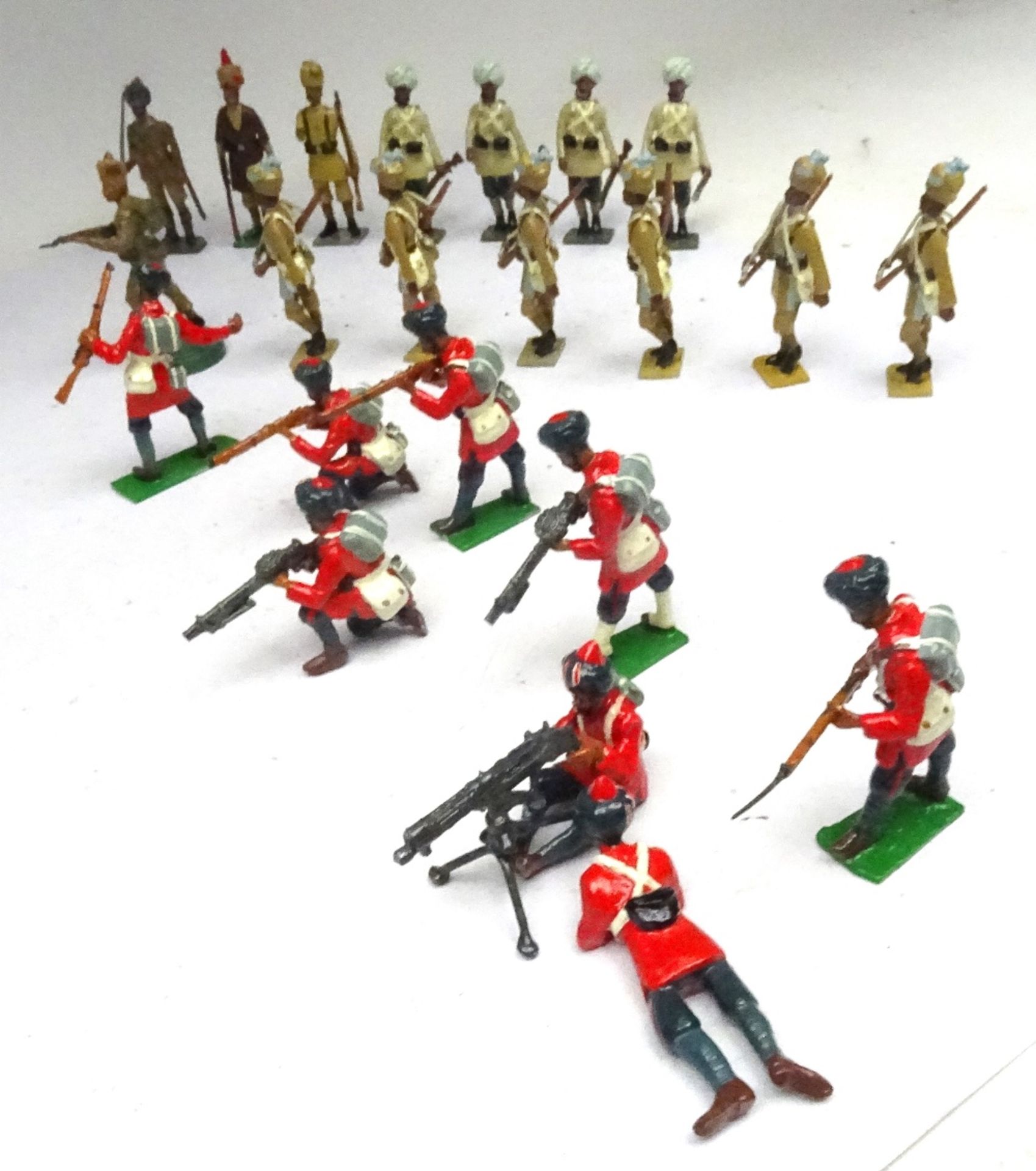 British Indian Army New Toy Soldiers with Maxim and Lewis Guns - Image 7 of 10
