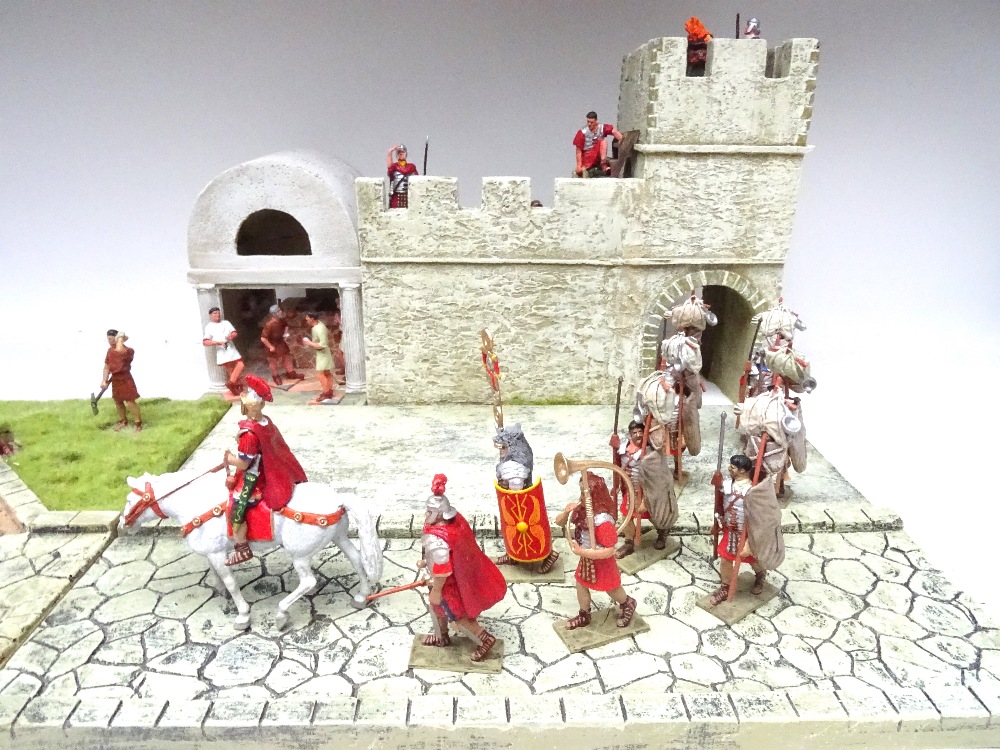 JG Miniatures Roman Road (three sections) and M43K single gate house - Image 11 of 14