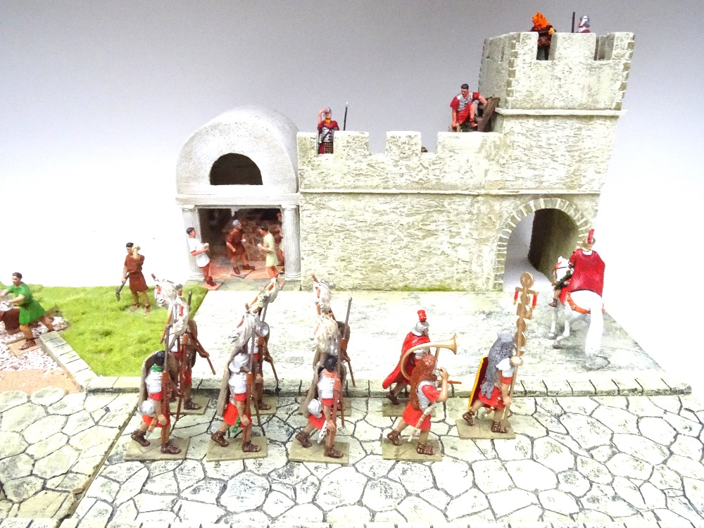 JG Miniatures Roman Road (three sections) and M43K single gate house - Image 2 of 14