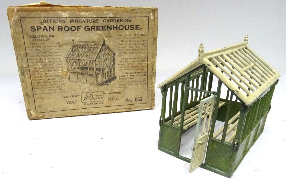 Britains set 053 span roof Greenhouse