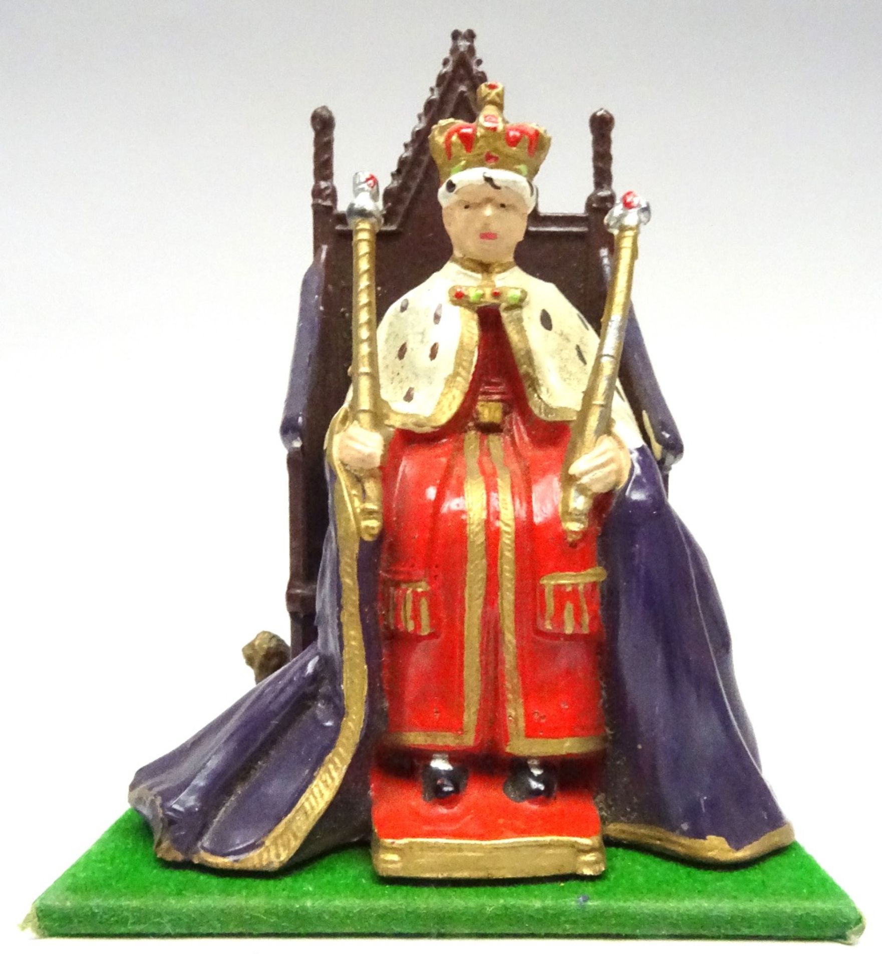 Johillco RARE souvenir figure of King George VI on Coronation Chair - Image 3 of 6