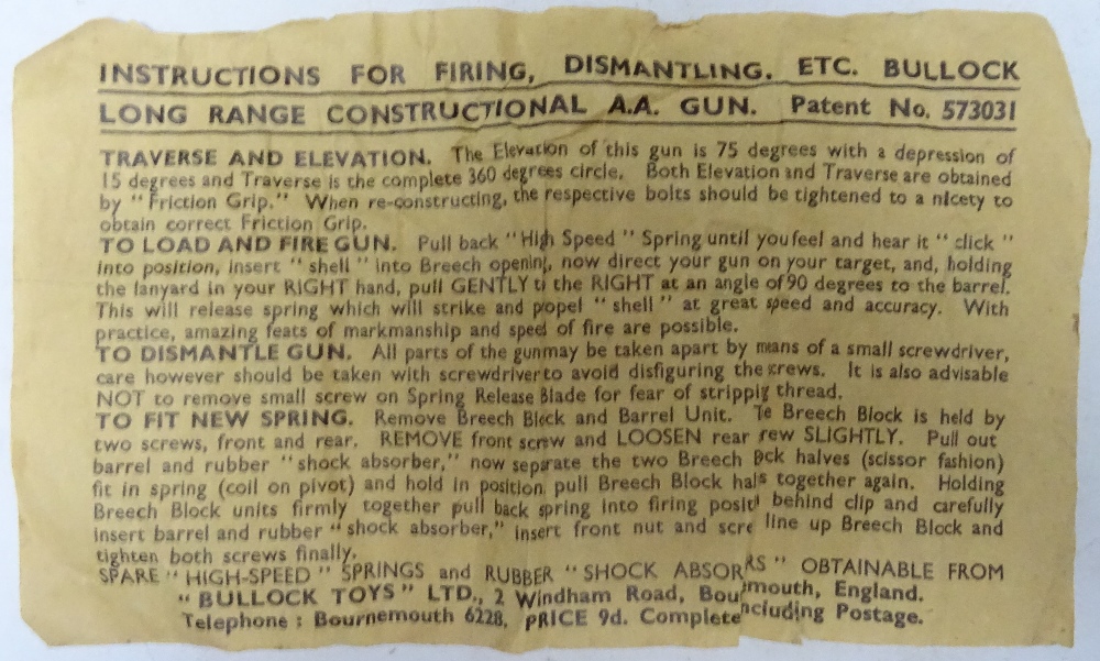 Bullock Long Range Anti-Aircraft Gun - Image 3 of 9