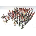 Britains and other repainted massed Pipes and Drums