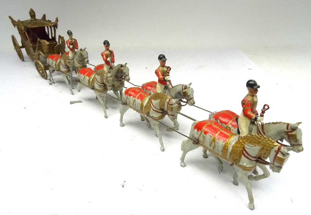 Britains RARE set 1470, State Coach with single figure of King Edward VIII - Image 8 of 12