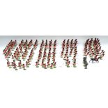 Britains from sets 88 and 2062, repainted Seaforth Highlanders charging