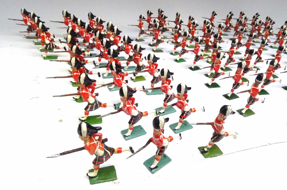 Britains from sets 88 and 2062, repainted Seaforth Highlanders charging - Image 2 of 4