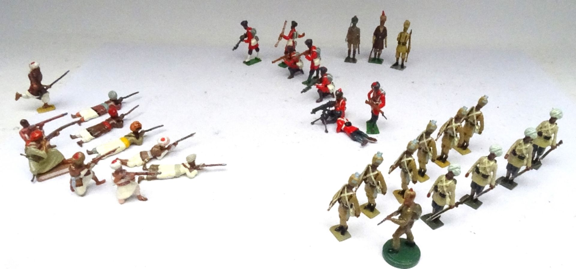 British Indian Army New Toy Soldiers with Maxim and Lewis Guns