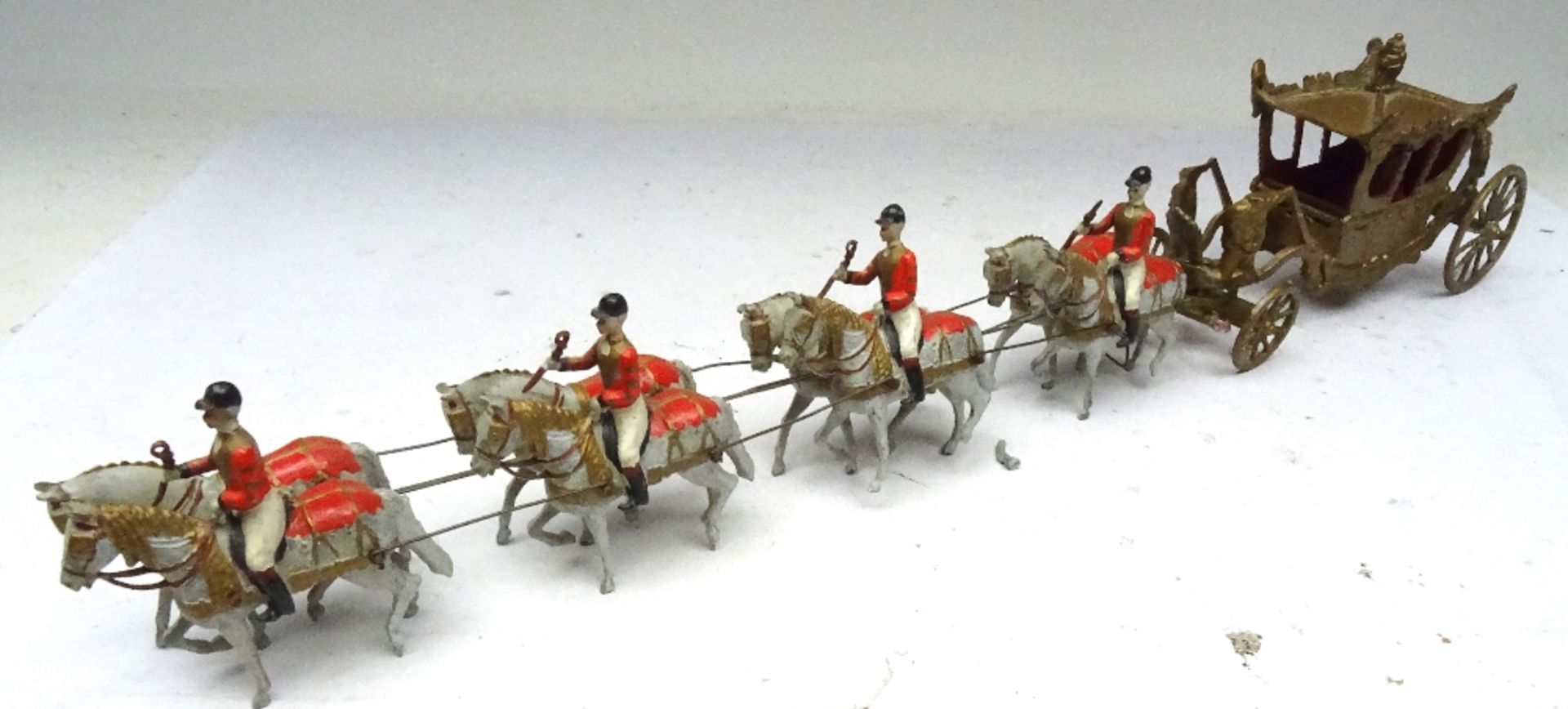 Britains RARE set 1470, State Coach with single figure of King Edward VIII - Image 5 of 12