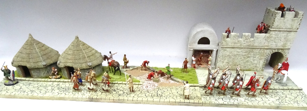 JG Miniatures Roman Road (three sections) and M43K single gate house