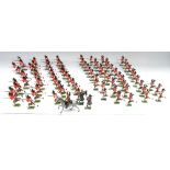 Britains from sets 88 and 2062, repainted Seaforth Highlanders charging