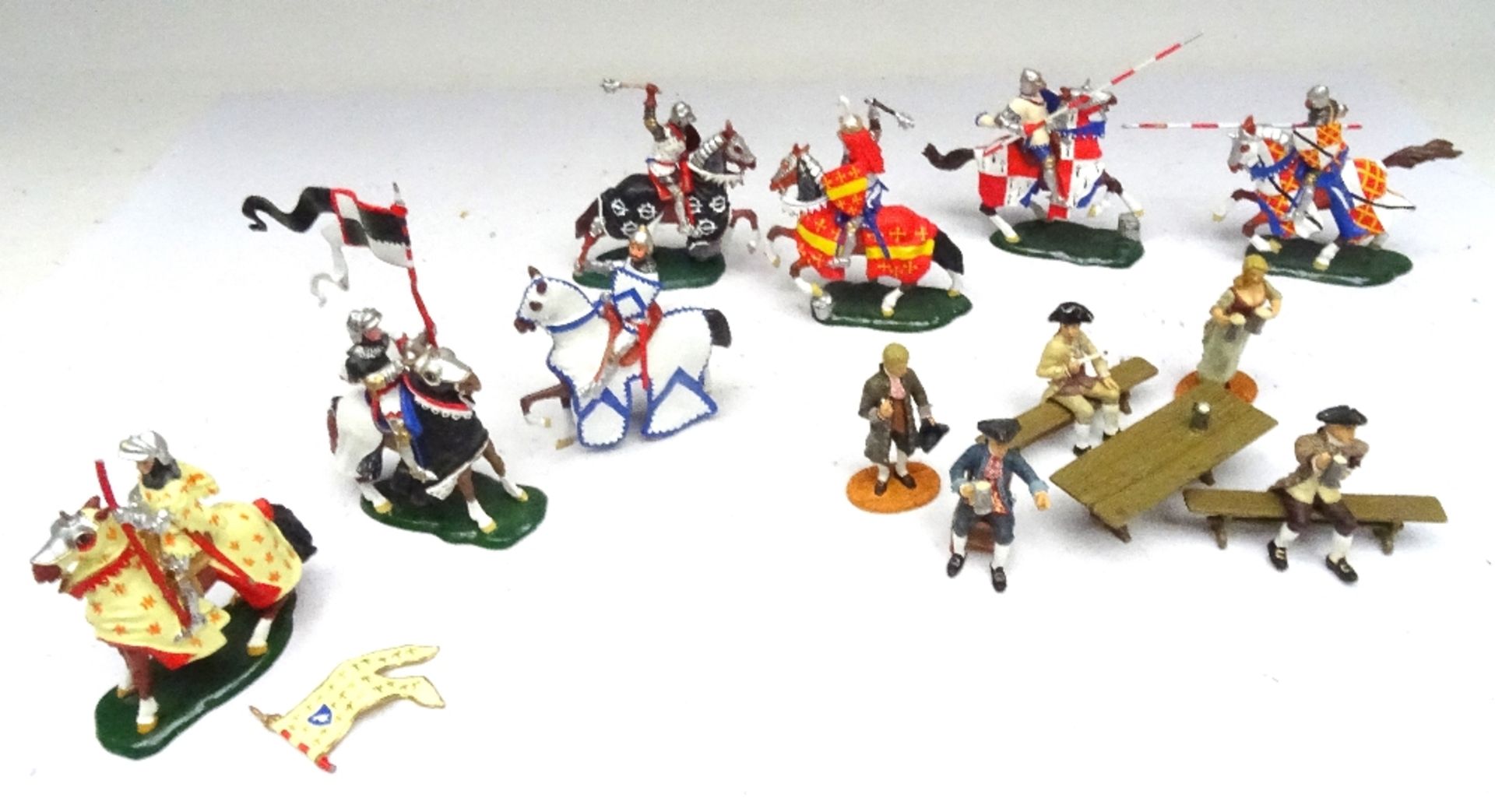 Replica six recast mounted Britains Knights of Agincourt