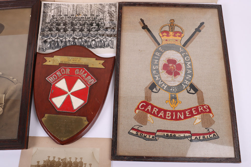 Hampshire Regiment framed Silk for South Africa 1900-1 - Image 5 of 7