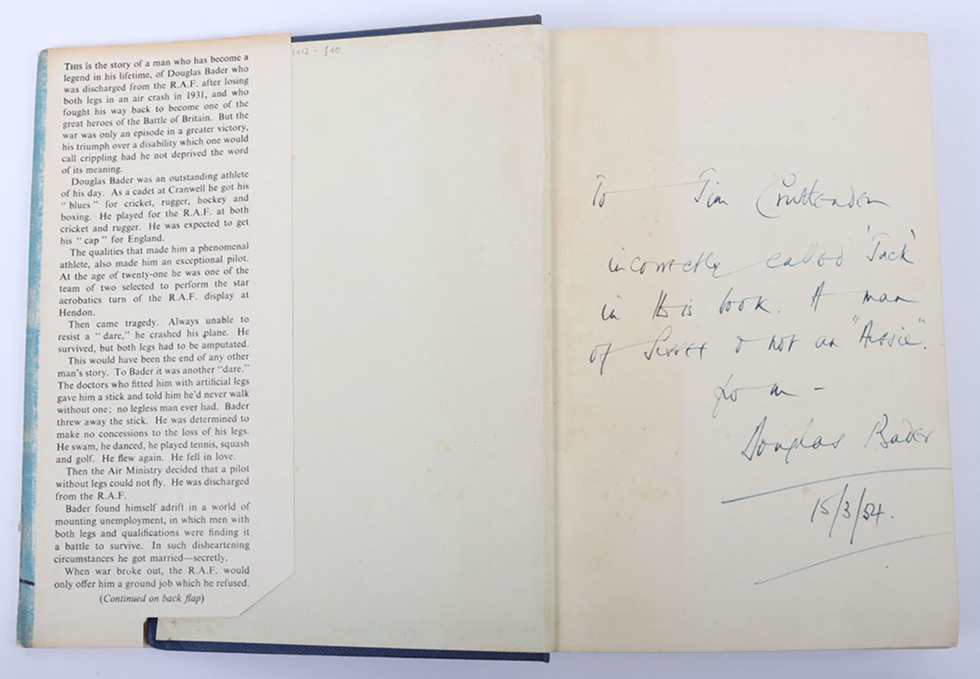 Douglas Bader signed book - Image 2 of 6