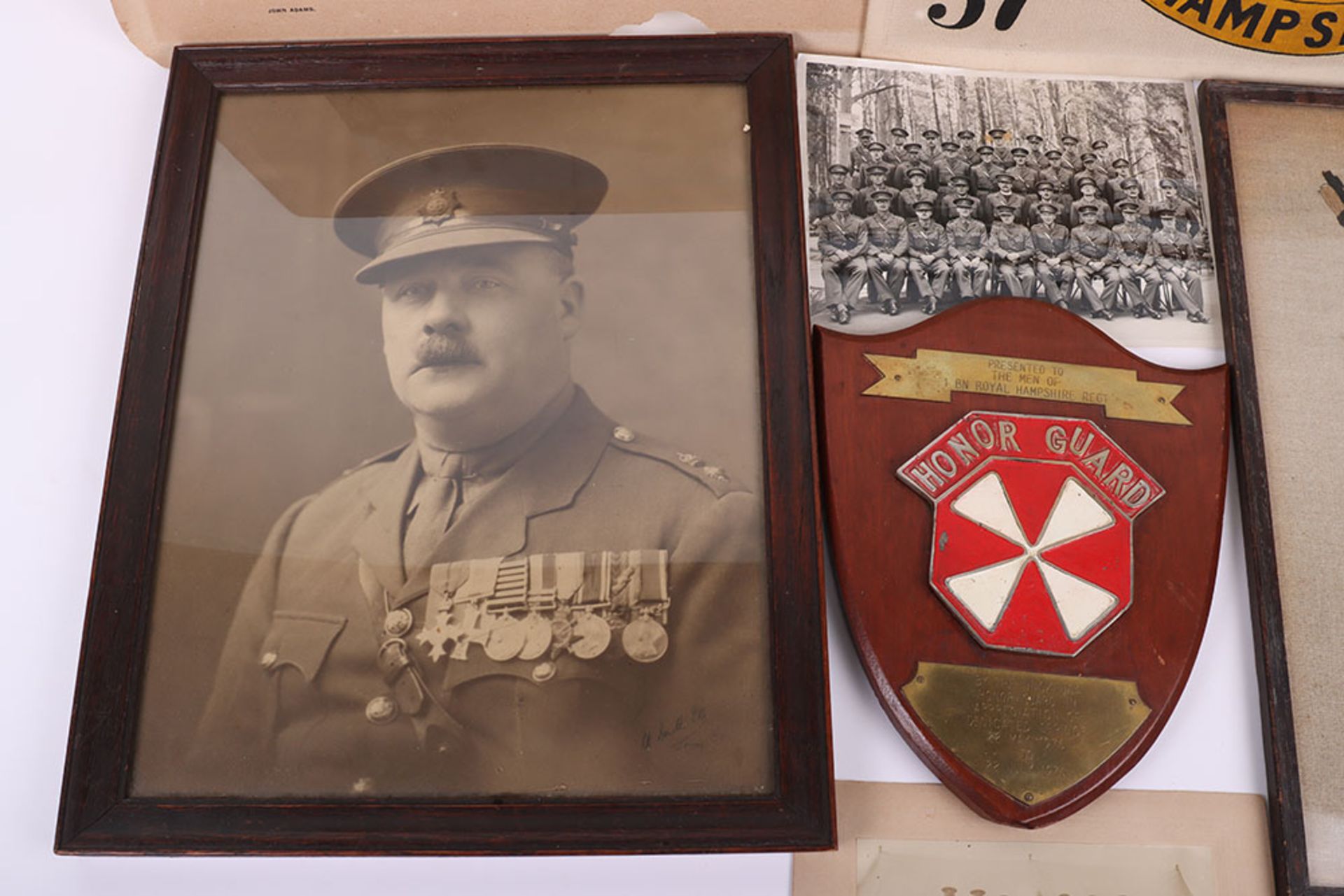 Hampshire Regiment framed Silk for South Africa 1900-1 - Image 4 of 7