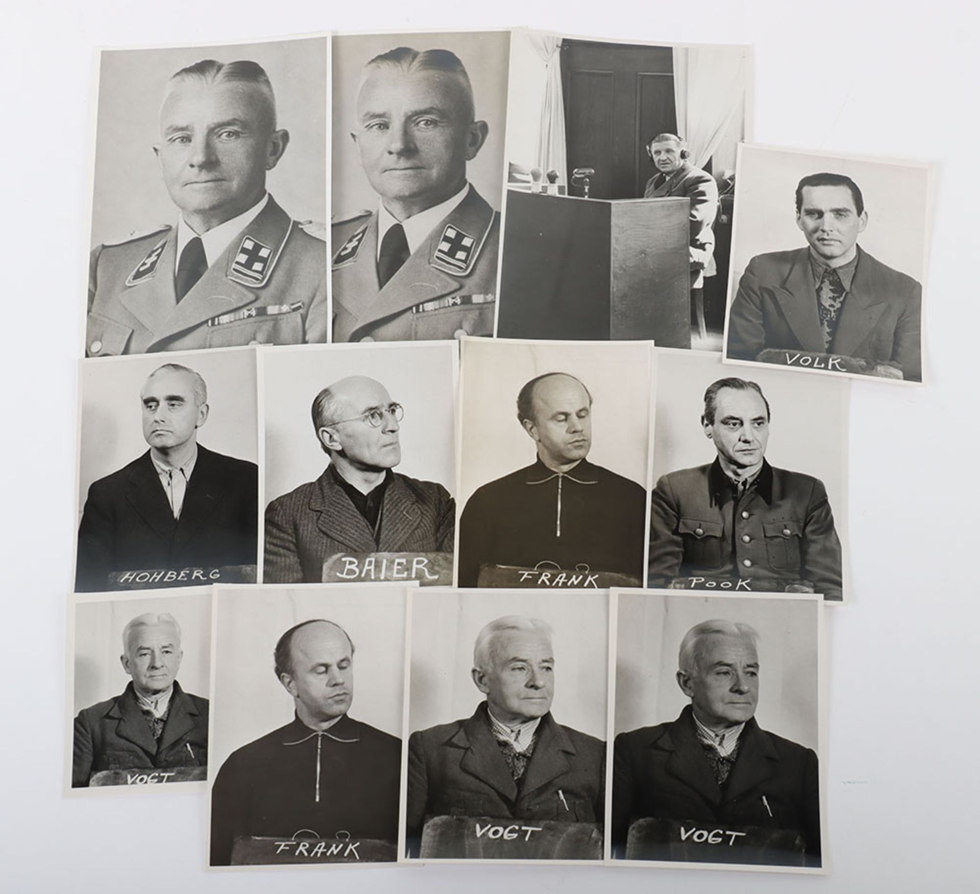 Nuremberg Trial, The Pohl Trial. Photographs of a number of the key defendents in this trial at Nure