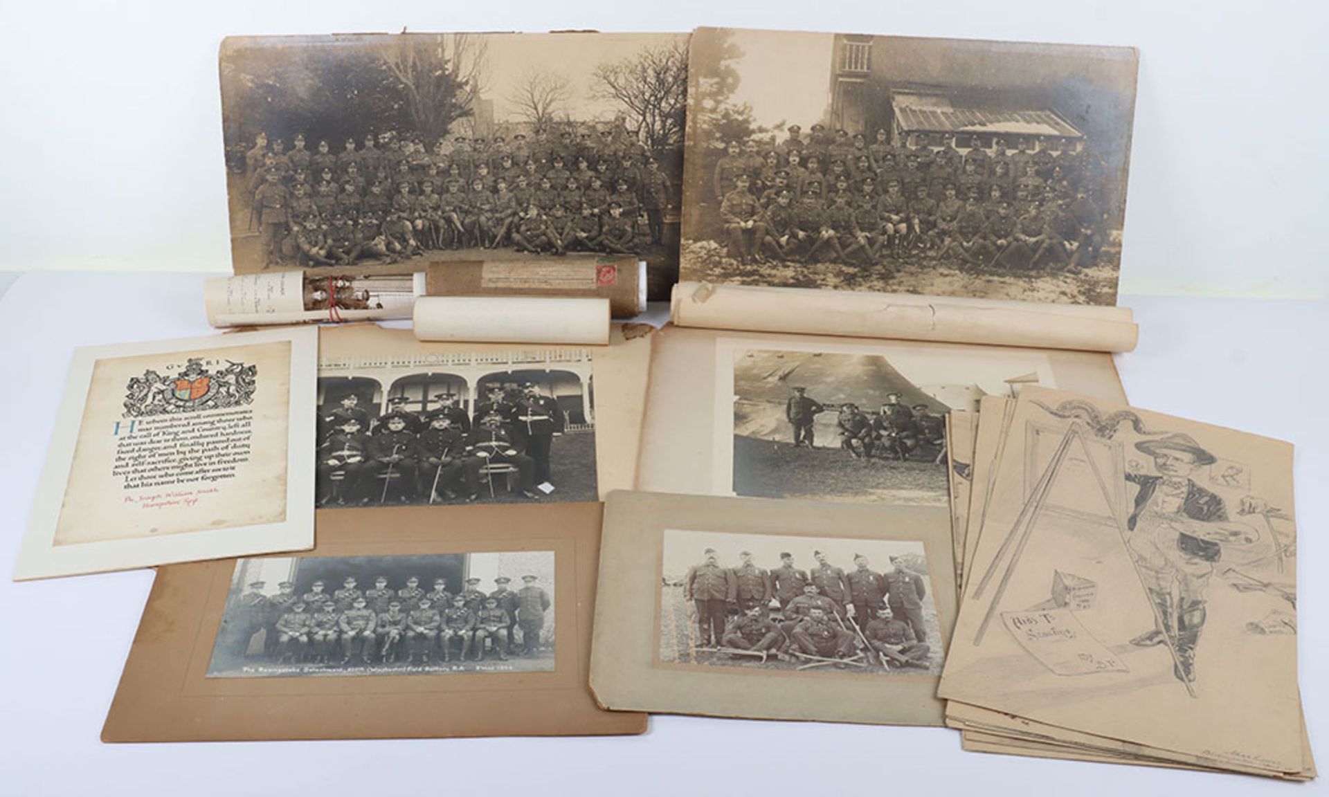 Hampshire Regiment, selection of group and other photographs