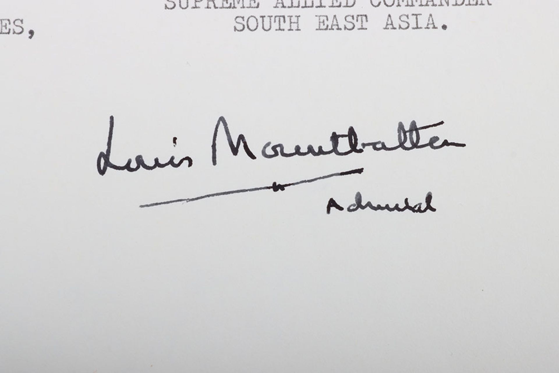 Louis Mountbatten, Lord. Signature - Image 5 of 5