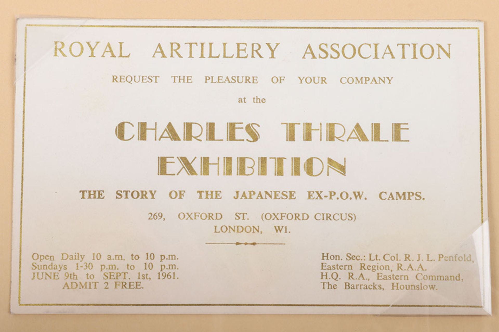 Substantial Archive relating to Charle's Thrale's Exhibition and his life as a POW - Bild 9 aus 21