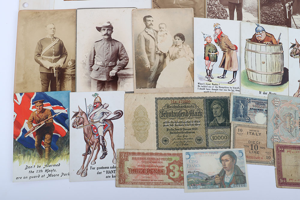 Hampshire Regiment interesting mixed ephemera including official War Office letter to " mother" - Image 2 of 9