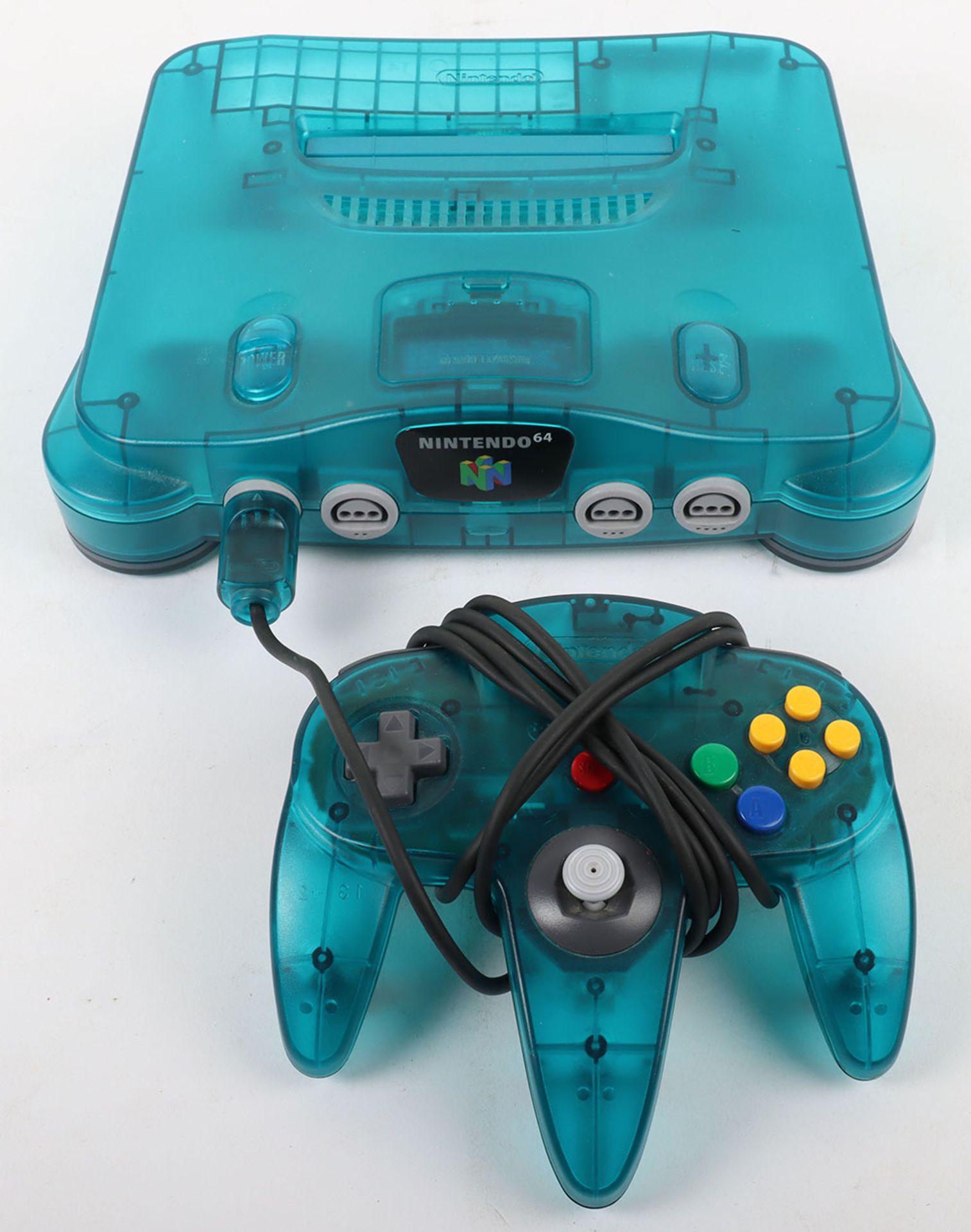 Nintendo 64 N64 Ice blue/ ocean blue console and controller with games - Image 3 of 8