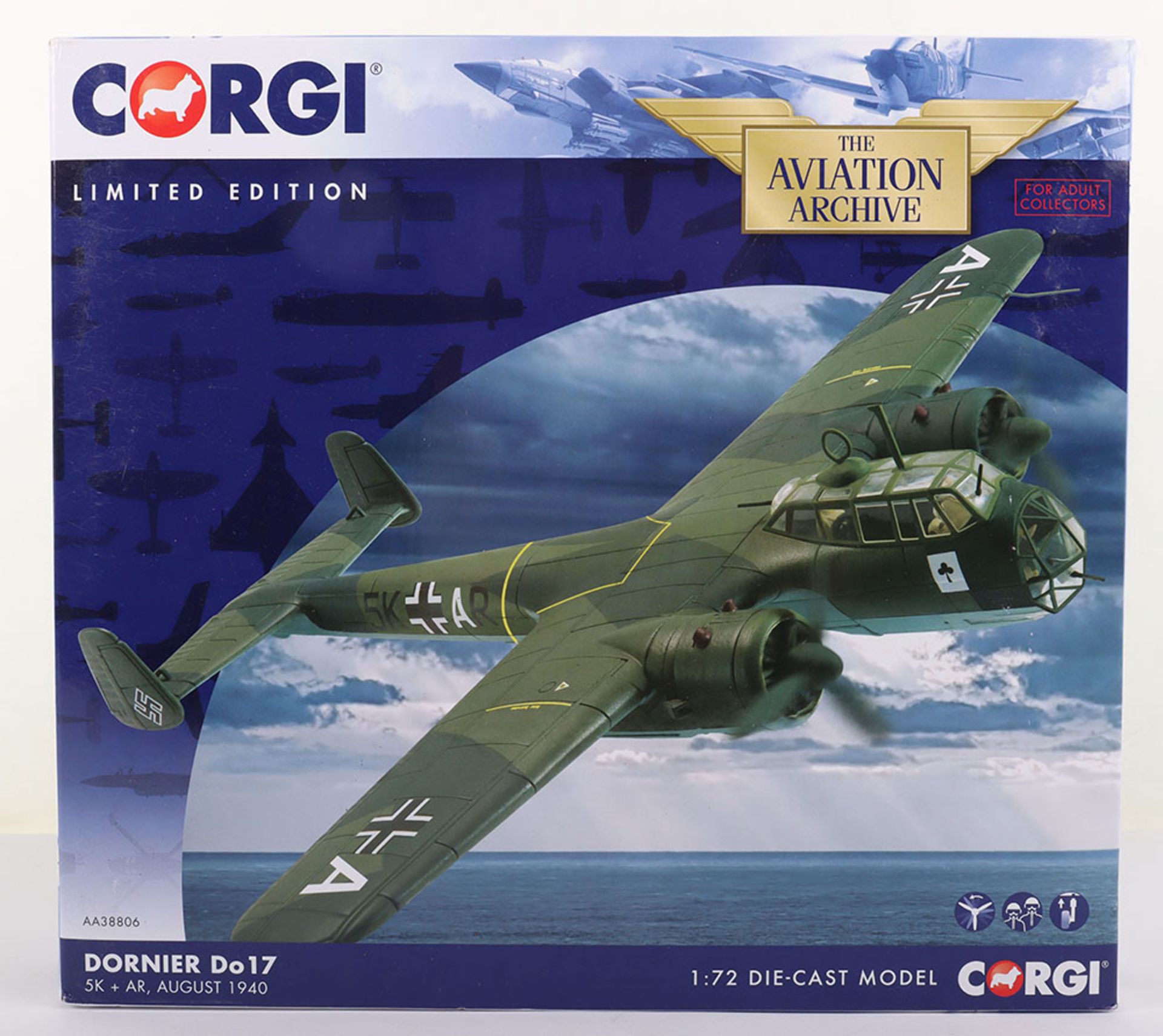 Corgi “The Aviation Archive” AA38806 Dornier Do17 boxed model