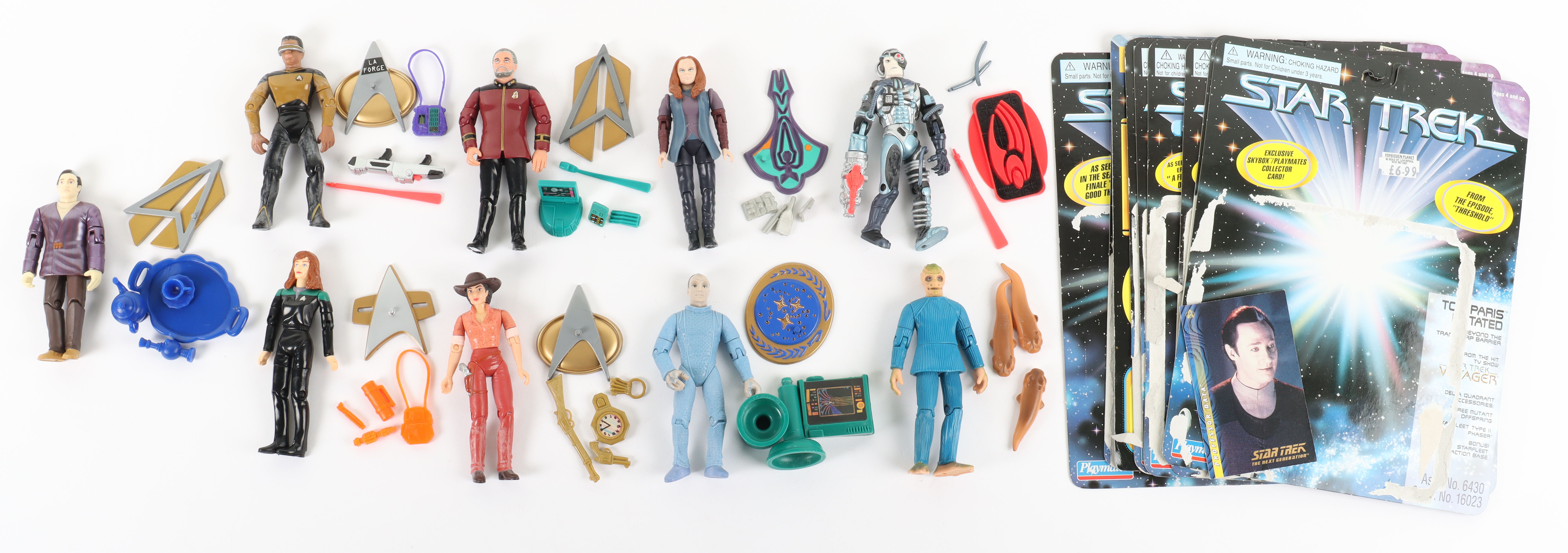 Star Trek The Next Generation and voyager playmate figures