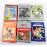 Six Vintage Atari Boxed Video Games