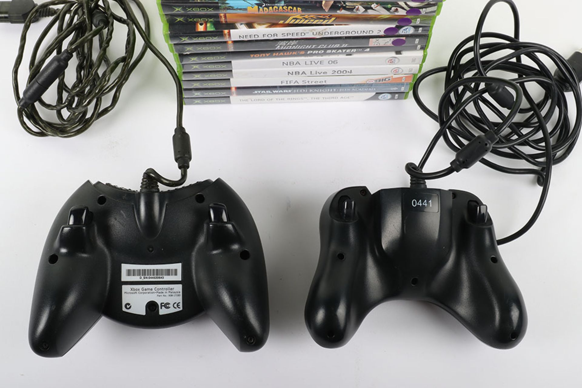 Two Original Xbox Controllers with Games - Image 2 of 4