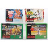 Four Boxed Super Nintendo SNES Games