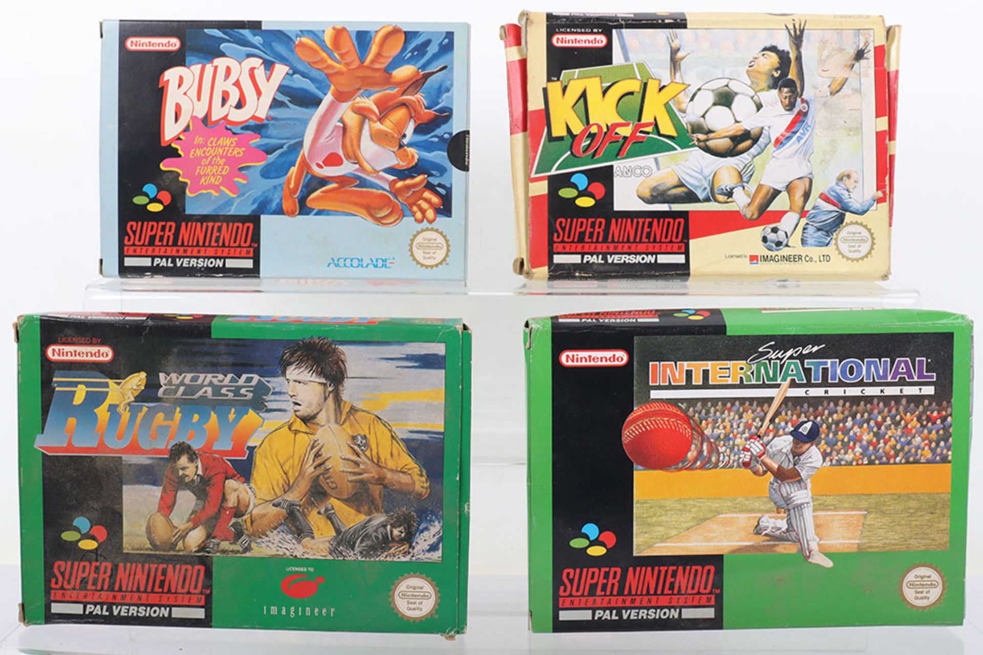 Four Boxed Super Nintendo SNES Games