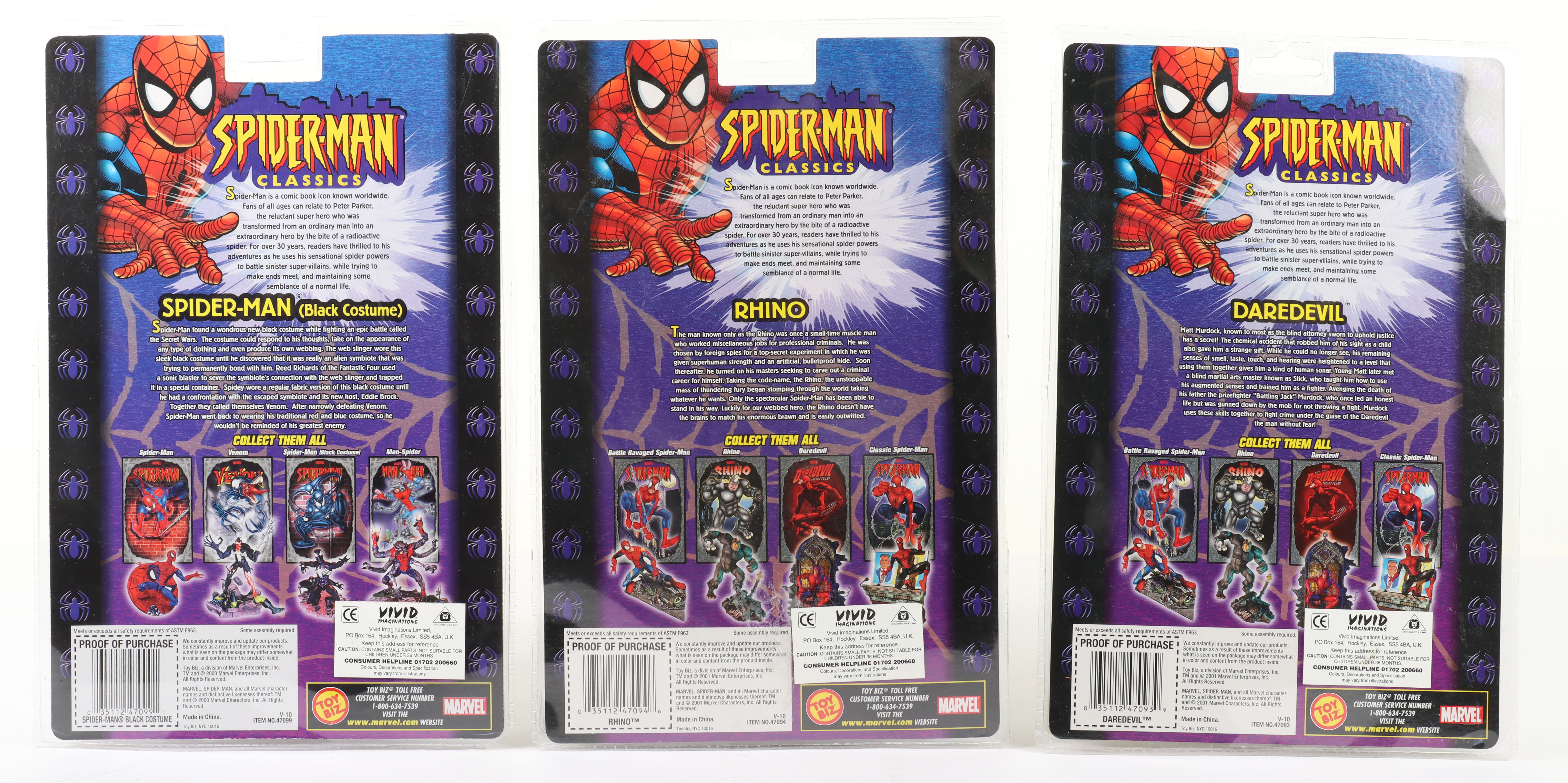 Three Spider-man Classics Toybiz Sealed figures - Image 2 of 3