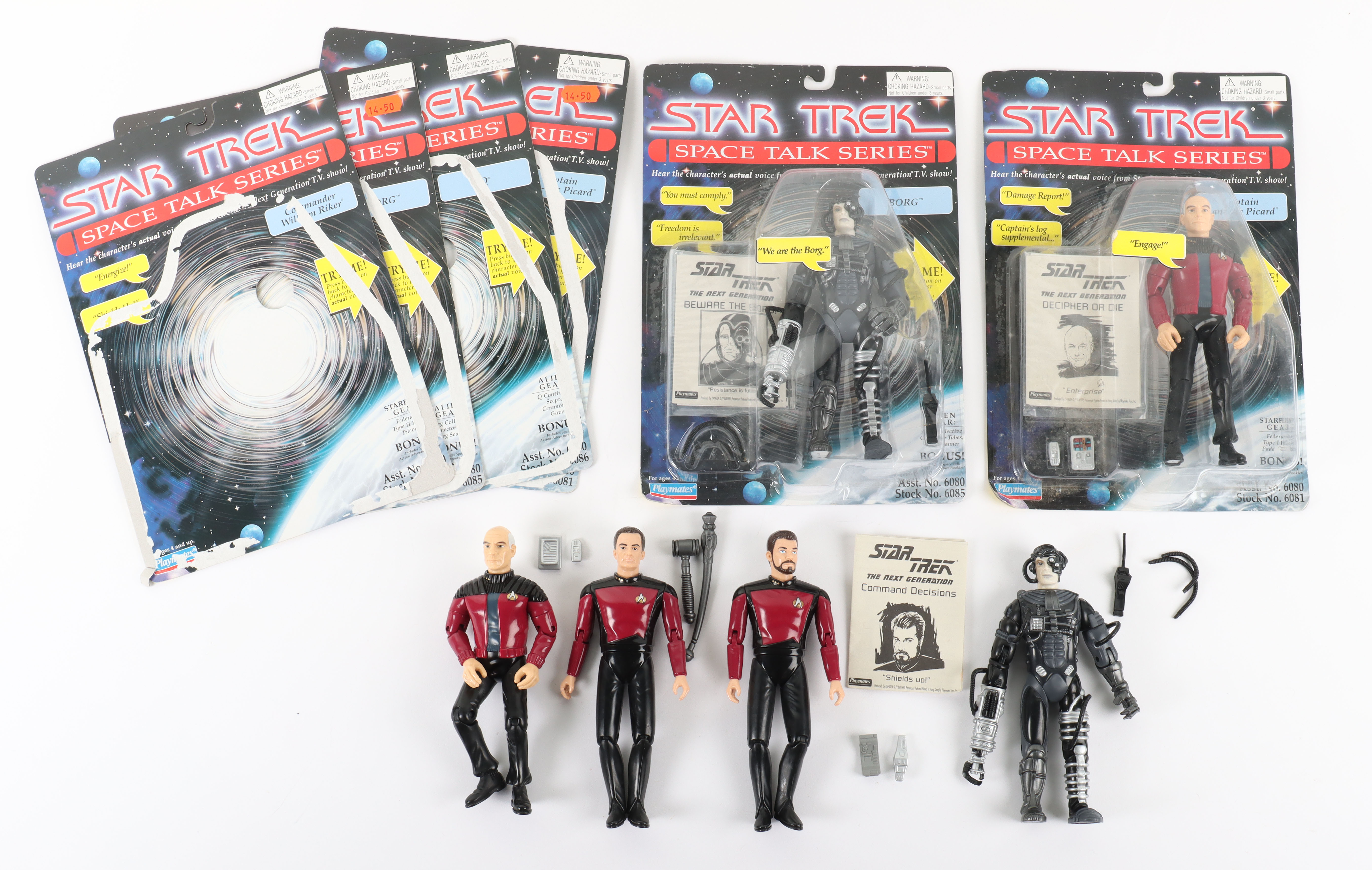 Playmates Star Trek Space Talking series MOC figures