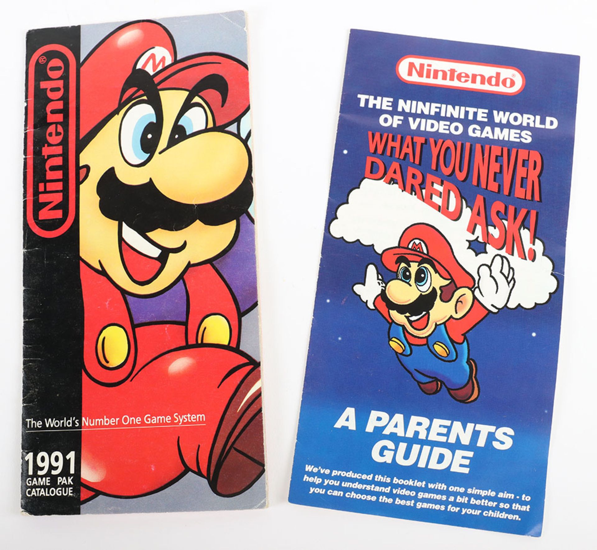 1991 Nintendo Game Pak catalogue and Parents guide